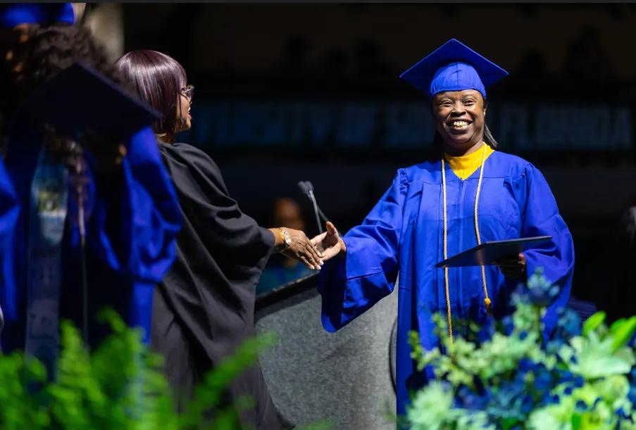 grad at UMA 2025 spring commencement