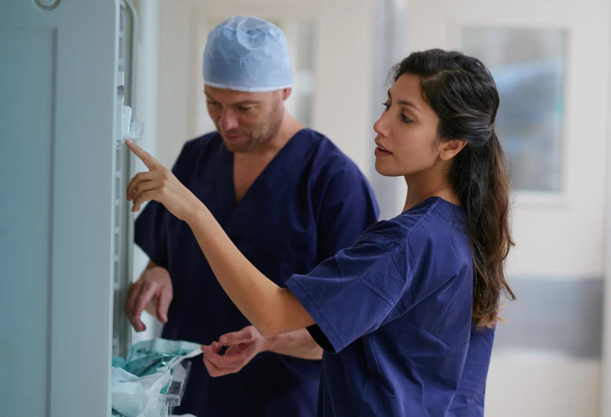 Healthcare employees engaged in an upskilling and reskilling course